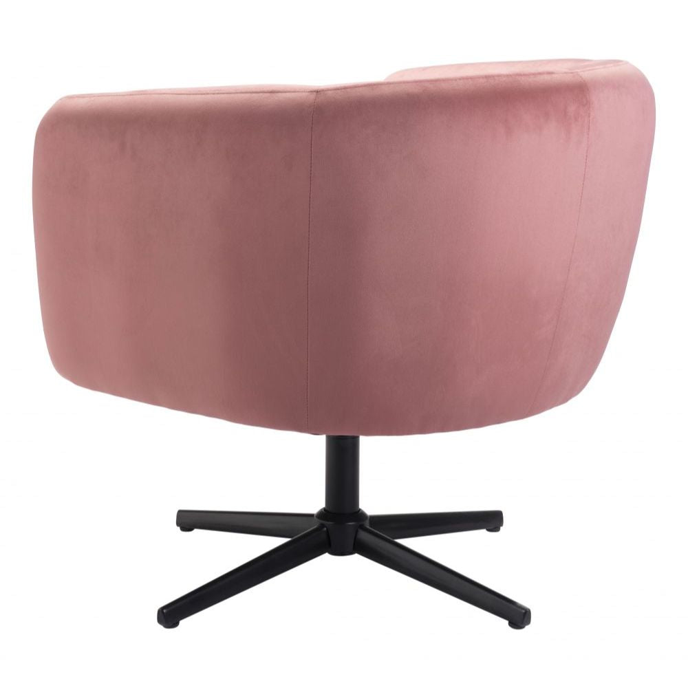 CHAIR ZUO ELIA 101849 | Accent Chair | Pink Black | 100%Polyester | Fabric Velvet | Inside | Bar Restaurant Cafetería Food Court Bar Breakfast Kitchen Bistro Office Space