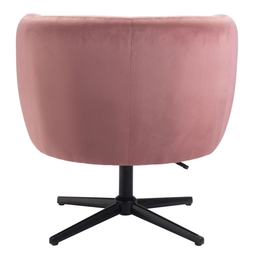 CHAIR ZUO ELIA 101849 | Accent Chair | Pink Black | 100%Polyester | Fabric Velvet | Inside | Bar Restaurant Cafetería Food Court Bar Breakfast Kitchen Bistro Office Space