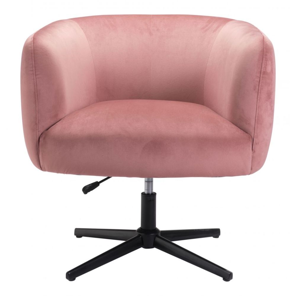 CHAIR ZUO ELIA 101849 | Accent Chair | Pink Black | 100%Polyester | Fabric Velvet | Inside | Bar Restaurant Cafetería Food Court Bar Breakfast Kitchen Bistro Office Space