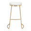 BARSTOOL ZUO BREE 101265 | Bar & Kitchen Stool | Gold & White | 100% Polyurethane | Faux Leather | Inside | Interior Bar Restaurant Cafetería Food Court Bar Breakfast Kitchen Bistro