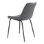 CHAIR BYRON ZUO 101778 | Dining Chair | Gray Black | 100%Polyurethane | Faux Leathert | Inside | Bar Restaurant Cafetería Food Court Bar Breakfast Kitchen Bistro Office Space