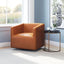 CHAIR ZUO BROOKS 102049 | Accent Chair | Brown Black | 100% Polyurethane | Faux Leather | Interior | Armchair Sofa Recliner Armchair Divan Upholstered Seat Living Room Home Home Waiting Room Office Living Room Set