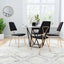 CHAIR ZUO CHLOE 101464 | Dining Chair | Black Gold | 100% Polyester | Fabric, Velvet | Inside | Use Interior Department Room Department Accommodation Studio Decoration Interiors Home Habitacion Dinner Room Set