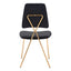 CHAIR ZUO CHLOE 101464 | Dining Chair | Black Gold | 100% Polyester | Fabric, Velvet | Inside | Use Interior Department Room Department Accommodation Studio Decoration Interiors Home Habitacion Dinner Room