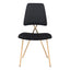 CHAIR ZUO CHLOE 101464 | Dining Chair | Black Gold | 100% Polyester | Fabric, Velvet | Inside | Use Interior Department Room Department Accommodation Studio Decoration Interiors Home Habitacion Dinner Room