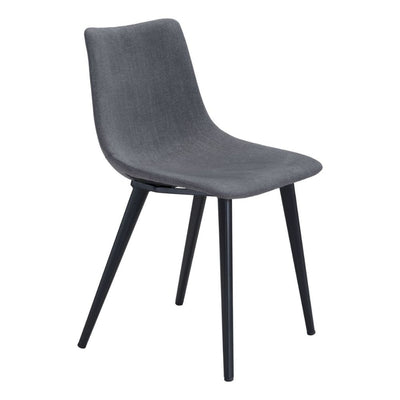 CHAIR ZUO DANIEL 101949 | Dining Chair | Gray Black | 100%Polyester | Fabric | Inside | Bar Restaurant Cafetería Food Court Bar Breakfast Kitchen Bistro Office Space