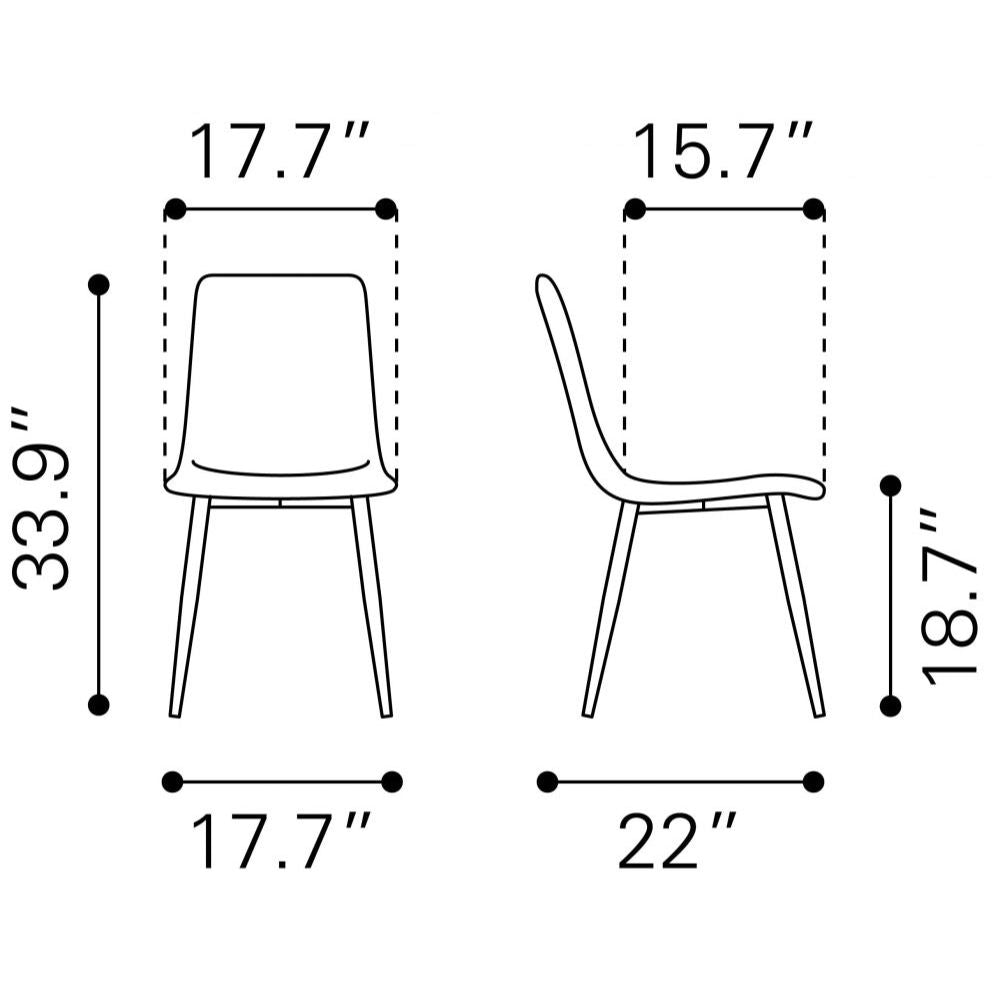 CHAIR ZUO DOLCE 101553 | Vintage Dining Chair |Brown  Black | 100% Polyurethane | Faux Leather | Inside | Use Interior Department Room Department Accommodation Studio Decoration Interiors Home Habitacion Dinner Room