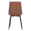 CHAIR ZUO DOLCE 101553 | Vintage Dining Chair |Brown  Black | 100% Polyurethane | Faux Leather | Inside | Use Interior Department Room Department Accommodation Studio Decoration Interiors Home Habitacion Dinner Room