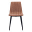 CHAIR ZUO DOLCE 101553 | Vintage Dining Chair |Brown  Black | 100% Polyurethane | Faux Leather | Inside | Use Interior Department Room Department Accommodation Studio Decoration Interiors Home Habitacion Dinner Room