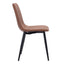 CHAIR ZUO DOLCE 101553 | Vintage Dining Chair |Brown  Black | 100% Polyurethane | Faux Leather | Inside | Use Interior Department Room Department Accommodation Studio Decoration Interiors Home Habitacion Dinner Room