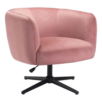 CHAIR ZUO ELIA 101849 | Accent Chair | Pink Black | 100%Polyester | Fabric Velvet | Inside | Bar Restaurant Cafetería Food Court Bar Breakfast Kitchen Bistro Office Space