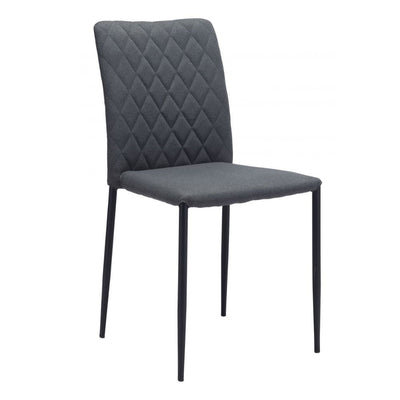 CHAIR ZUO HARVE 101901 | Dining Chair | Gray Black | 100% Polyurethane | Faux Leather | Powder Coated Steel | Inside | Use Interior Department Room Department Accommodation Studio Decoration Interiors Home Habitacion Dinner Room