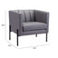 CHAIR ZUO JULIAN 101856 | Accent Chair | Gray Black | 100% Polyurethane | Faux Leather | Interior | Armchair Sofa Recliner Armchair Divan Upholstered Seat Living Room Home Home Waiting Room Office Living Room