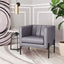CHAIR ZUO JULIAN 101856 | Accent Chair | Gray Black | 100% Polyurethane | Faux Leather | Interior | Armchair Sofa Recliner Armchair Divan Upholstered Seat Living Room Home Home Waiting Room Office Living Room Set