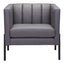 CHAIR ZUO JULIAN 101856 | Accent Chair | Gray Black | 100% Polyurethane | Faux Leather | Interior | Armchair Sofa Recliner Armchair Divan Upholstered Seat Living Room Home Home Waiting Room Office Living Room