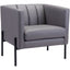 CHAIR ZUO JULIAN 101856 | Accent Chair | Gray Black | 100% Polyurethane | Faux Leather | Interior | Armchair Sofa Recliner Armchair Divan Upholstered Seat Living Room Home Home Waiting Room Office Living Room