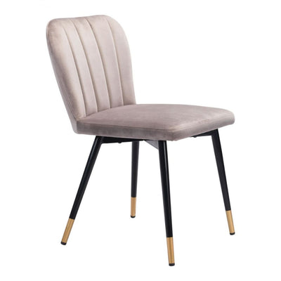 CHAIR ZUO MANCHESTER 101710 | Dining Chair | Gray Black Gold | 100% Polyester | Fabric Velvet | Inside | Use Interior Department Room Department Accommodation Studio Decoration Interiors Home Habitacion Dinner Room