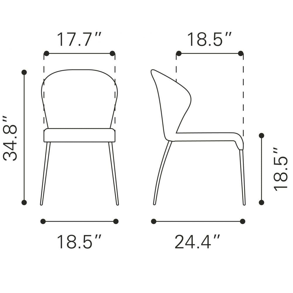 CHAIR ZUO OULU | Modern Dining Chair | Chromed Steel Base | Orange | Fabric 100% Polyester | Inside | House Living Room Restaurant Cafetería Food Court Hotel Banquete Rest Decoration Casual Dining Room Kitchen Modern