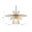 LAMP ZUO AZZI | Ceiling Lamp for Dinner Room | Gold | Electroplated Steel | Powder Coated Steel | Inside | Room Waiting Room Bedroom Decorative Home Interior Decoration Lamp Ilumination Modern Light Kitchen