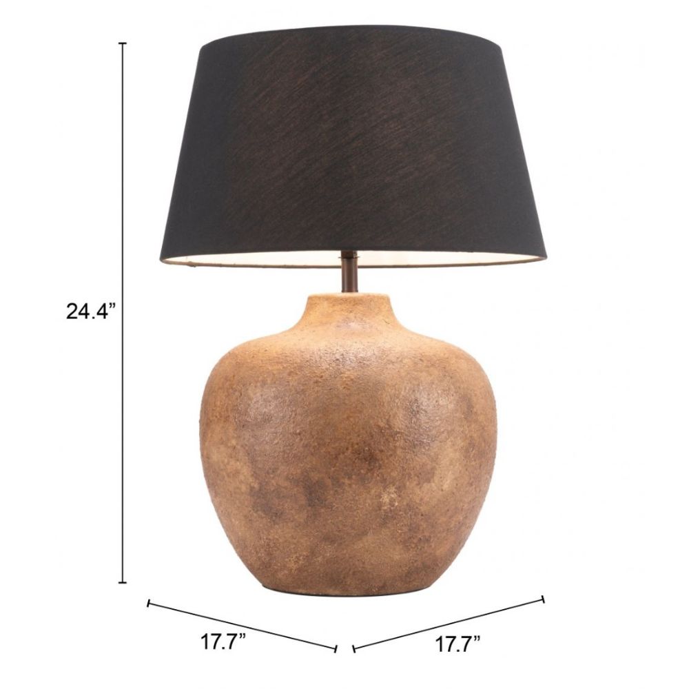 LAMP ZUO BASIL | Table Lamp | Black | Brown | Multicolor| Natural | Ceramic | Inside | Room Waiting Room Bedroom Decorative Home Interior Decoration Lamp Ilumination Modern Light Kitchen