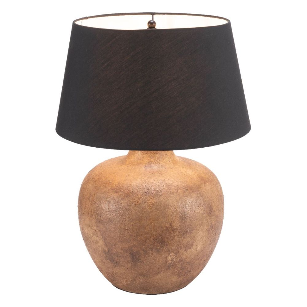 LAMP ZUO BASIL | Table Lamp | Black | Brown | Multicolor| Natural | Ceramic | Inside | Room Waiting Room Bedroom Decorative Home Interior Decoration Lamp Ilumination Modern Light Kitchen