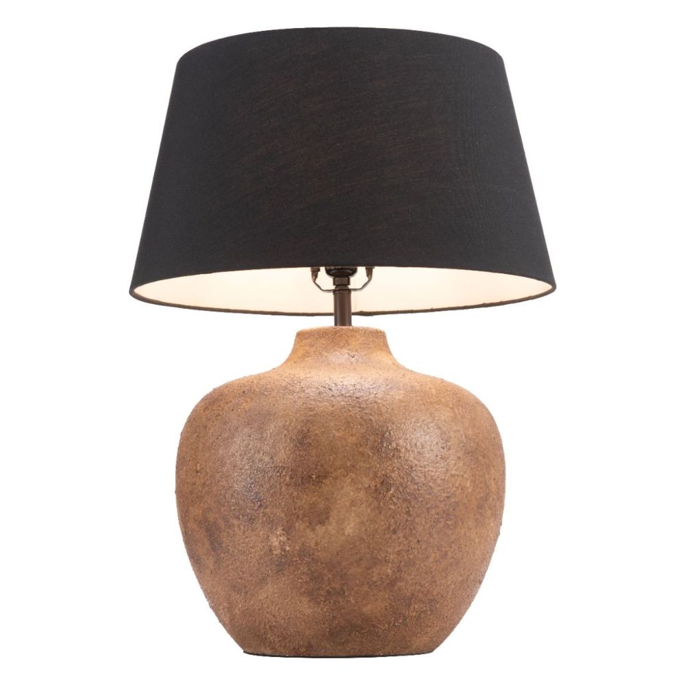 LAMP ZUO BASIL | Table Lamp | Black | Brown | Multicolor| Natural | Ceramic | Inside | Room Waiting Room Bedroom Decorative Home Interior Decoration Lamp Ilumination Modern Light Kitchen