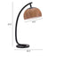 LAMP ZUO BRENTWOOD | Table Lamp for Room | Brown Black | Wood-Look Steel Marble | Inside Bedroom Waiting Room Decorative Room Home Interior Decorative Lamp Lighting Floor Lamp Modern Lamp Light Kitchen Living Room Bedroom