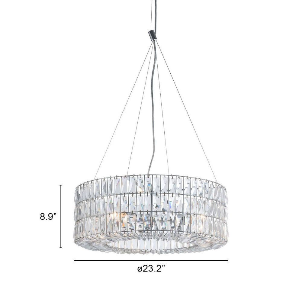 LAMP ZUO JENA | Lamp for Dining Room | Chrome-Plated Steel | Clear Glass | Inside Bedroom Waiting Room Decorative Room Home Interior Decorative Lamp Lighting Floor Lamp Modern Lamp Light Kitchen Living Room Bedroom