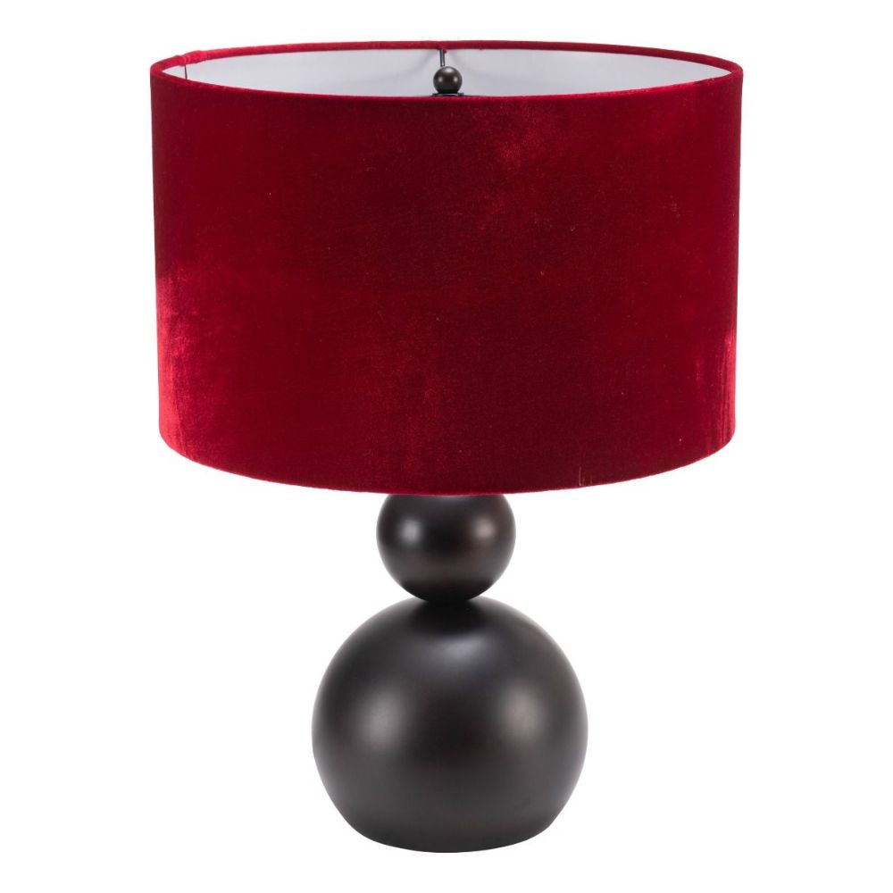 LAMP ZUO SHOBU | Table Lamp | Black | Red | Powder Coated Steel | Inside | Room Waiting Room Bedroom Decorative Home Interior Decoration Lamp Ilumination Modern Light Kitchen