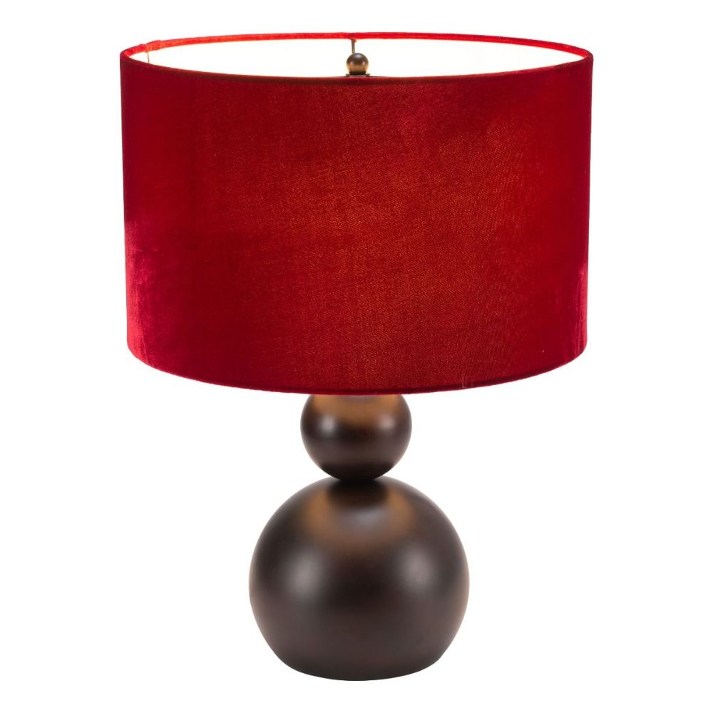 LAMP ZUO SHOBU | Table Lamp | Black | Red | Powder Coated Steel | Inside | Room Waiting Room Bedroom Decorative Home Interior Decoration Lamp Ilumination Modern Light Kitchen