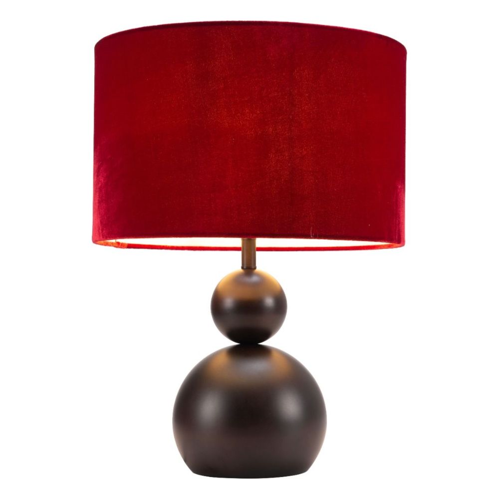 LAMP ZUO SHOBU | Table Lamp | Black | Red | Powder Coated Steel | Inside | Room Waiting Room Bedroom Decorative Home Interior Decoration Lamp Ilumination Modern Light Kitchen