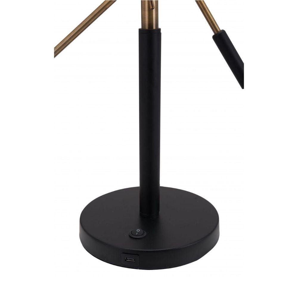 LAMP ZUO TANNER | Studio Table Lamp | Black Brass | Painted Steel | Inside Bedroom Waiting Room Decorative Room Home Interior Decorative Lamp Lighting Floor Lamp Modern Lamp Light Kitchen Living Room Bedroom