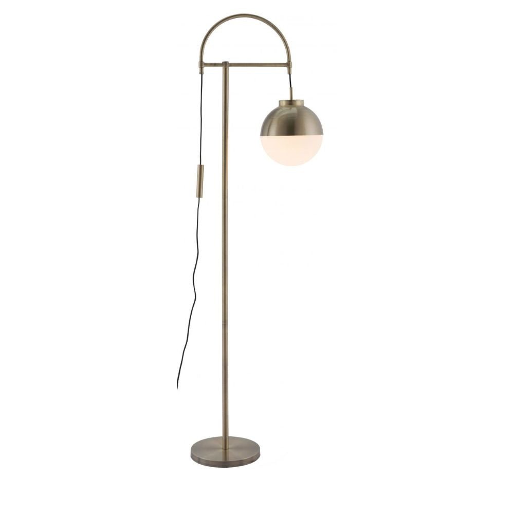 LAMP ZUO WATERLOO | Floor Lamp for Living Room | Galvanized Steel | Frosted Glass | Inside Bedroom Waiting Room Decorative Room Home Interior Decorative Lamp Lighting Floor Lamp Modern Lamp Light Kitchen Living Room Bedroom