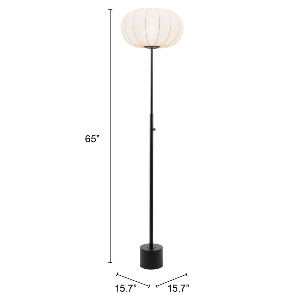 LAMP ZUO WISTERIA | Floor Lamp | Beige | Black | White | Powder Coated Steel | Inside | Room Waiting Room Bedroom Decorative Home Interior Decoration Lamp Ilumination Modern Light Kitchen