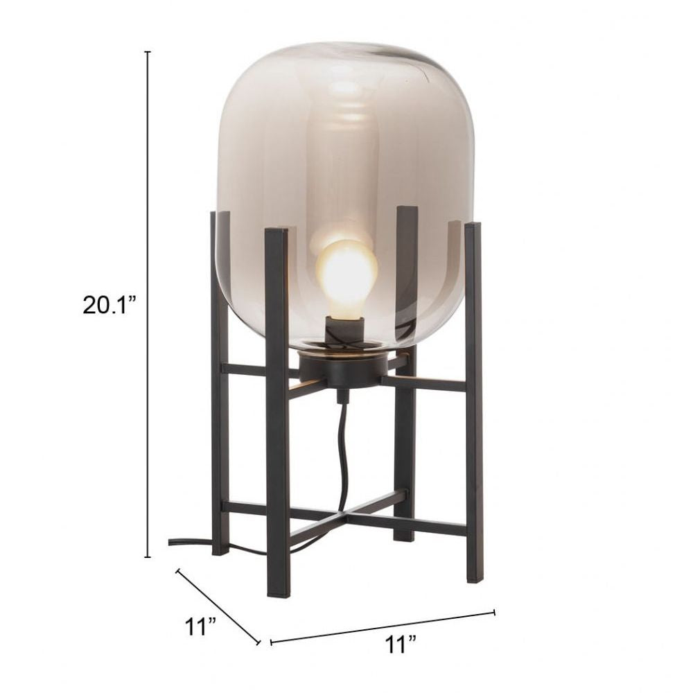 LAMP ZUO WONDERWALL | Room Table Lamp | Black | Powder Coated Steel | Tinted Glass | Inside | Room Waiting Room Bedroom Decorative Home Interior Decoration Lamp Ilumination Modern Light Kitchen