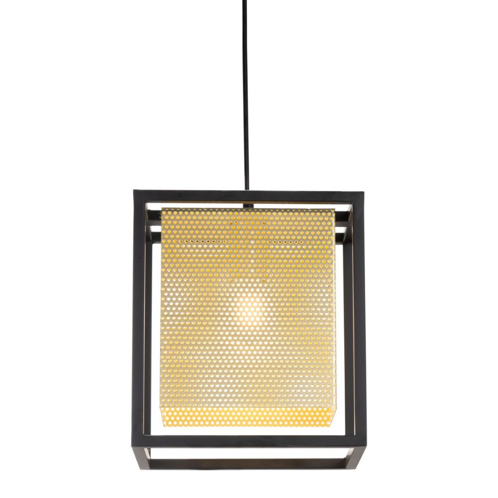 LAMP ZUO YVES | Ceiling Lamp for Dinning Room | Gold | Black | Powder Coated Steel | Electroplated Steel | Inside | Room Waiting Room Bedroom Decorative Home Interior Decoration Lamp Ilumination Modern Light Kitchen