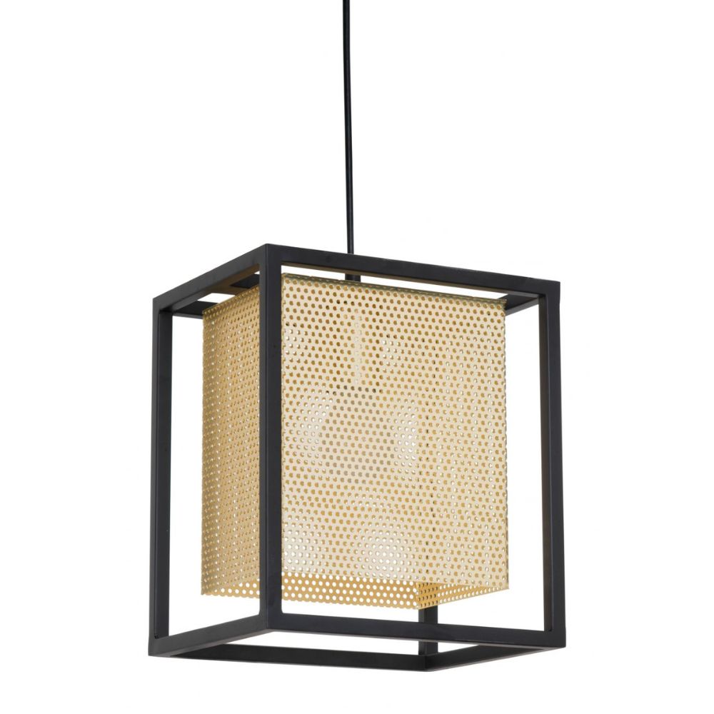 LAMP ZUO YVES | Ceiling Lamp for Dinning Room | Gold | Black | Powder Coated Steel | Electroplated Steel | Inside | Room Waiting Room Bedroom Decorative Home Interior Decoration Lamp Ilumination Modern Light Kitchen