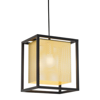 LAMP ZUO YVES | Ceiling Lamp for Dinning Room | Gold | Black | Powder Coated Steel | Electroplated Steel | Inside | Room Waiting Room Bedroom Decorative Home Interior Decoration Lamp Ilumination Modern Light Kitchen