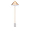LAMP ZUO BIANCA | Floor Lamp for Living Room | Marble Base Structure | Gold | Steel | Inside Bedroom Waiting Room Decorative Room Home Interior Decorative Lamp Lighting Floor Lamp Modern Lamp Light Kitchen Living Room Bedroom