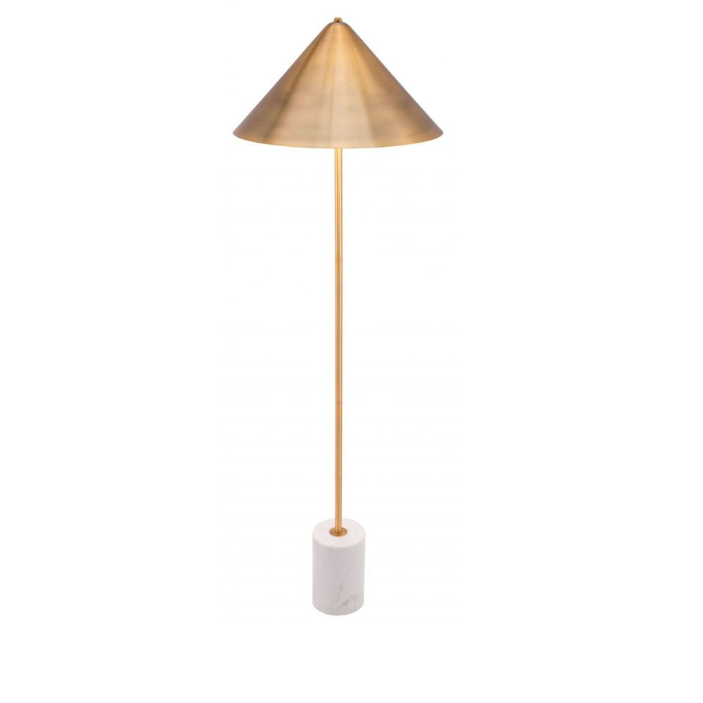 LAMP ZUO BIANCA | Floor Lamp for Living Room | Marble Base Structure | Gold | Steel | Inside Bedroom Waiting Room Decorative Room Home Interior Decorative Lamp Lighting Floor Lamp Modern Lamp Light Kitchen Living Room Bedroom