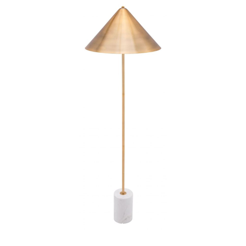 LAMP ZUO BIANCA | Floor Lamp for Living Room | Marble Base Structure | Gold | Steel | Inside Bedroom Waiting Room Decorative Room Home Interior Decorative Lamp Lighting Floor Lamp Modern Lamp Light Kitchen Living Room Bedroom