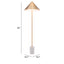LAMP ZUO BIANCA | Floor Lamp for Living Room | Marble Base Structure | Gold | Steel | Inside Bedroom Waiting Room Decorative Room Home Interior Decorative Lamp Lighting Floor Lamp Modern Lamp Light Kitchen Living Room Bedroom
