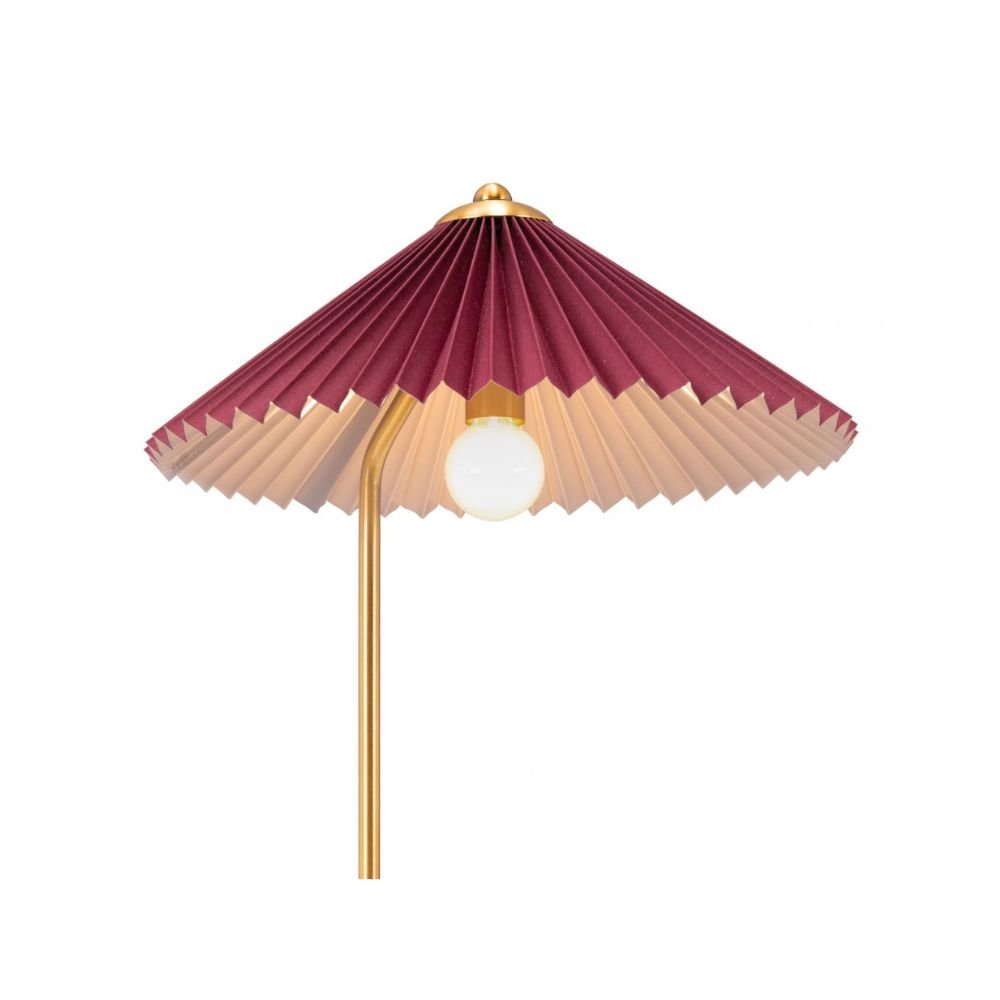 LAMP ZUO CHARO | Table Lamp for Studio | Red | Gold | Electroplated Steel | Inside | Room Waiting Room Bedroom Decorative Home Interior Decoration Lamp Ilumination Modern Light Kitchen