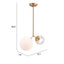 LAMP ZUO CONSTANCE | Ceiling Light for Dining Room | Various Colors | Steel Frosted Transparent Glass | Inside Bedroom Waiting Room Decorative Room Home Interior Decorative Lamp Lighting Floor Lamp Modern Lamp Light Kitchen Living Room Bedroom