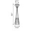 LAMP ZUO DELANCEY | Floor Lamp for Room | Black | Painted Steel Polyester | Inside Bedroom Waiting Room Decorative Room Home Interior Decorative Lamp Lighting Floor Lamp Modern Lamp Light Kitchen Living Room Bedroom