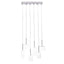 LAMP ZUO HALE | Ceiling Lamp for Living Room Bedroom | Transparent Glass | Chromed Steel | Inside Bedroom Waiting Room Decorative Room Home Interior Decorative Lamp Lighting Floor Lamp Modern Lamp Light Kitchen Living Room Bedroom