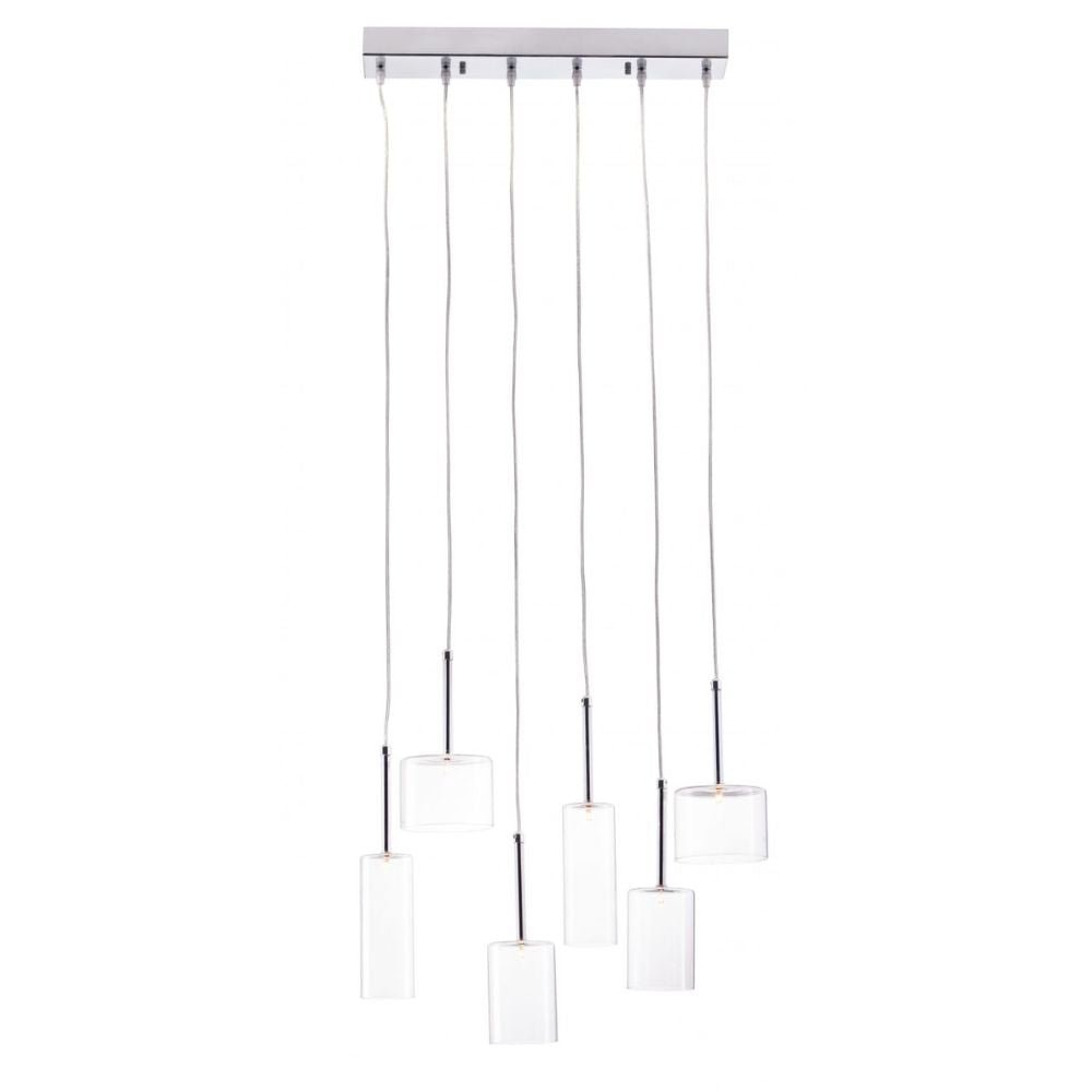 LAMP ZUO HALE | Ceiling Lamp for Living Room Bedroom | Transparent Glass | Chromed Steel | Inside Bedroom Waiting Room Decorative Room Home Interior Decorative Lamp Lighting Floor Lamp Modern Lamp Light Kitchen Living Room Bedroom