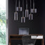 LAMP ZUO HALE | Ceiling Lamp for Living Room Bedroom | Transparent Glass | Chromed Steel | Inside Bedroom Waiting Room Decorative Room Home Interior Decorative Lamp Lighting Floor Lamp Modern Lamp Light Kitchen Living Room Bedroom Set