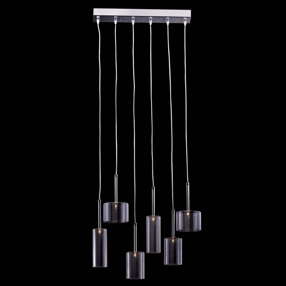 LAMP ZUO HALE | Ceiling Lamp for Living Room Bedroom | Transparent Glass | Chromed Steel | Inside Bedroom Waiting Room Decorative Room Home Interior Decorative Lamp Lighting Floor Lamp Modern Lamp Light Kitchen Living Room Bedroom 2