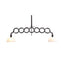 LAMP ZUO JADE | Ceiling Lamp for Dining Room Bedroom Restaurant | Antique Black | Painted Steel | Inside  Bedroom Waiting Room Decorative Room Home Interior Decorative Lamp Lighting Floor Lamp Modern Lamp Light Kitchen Living Room Bedroom